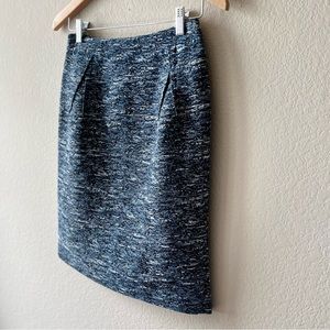 Tommy Hilfiger blue black tweed structured skirt fully lined